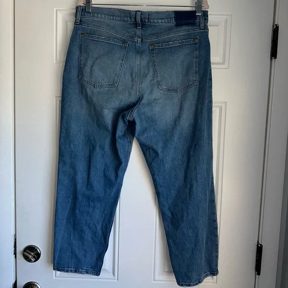 Abercrombie & Fitch size 31 12 S High Rise waist Mom jeans pants in medium wash - Picture 6 of 7